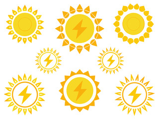 Stunning Eco Power Sun Icons Premium Digital Asset
