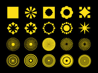 Beautiful Sunshine Icons Centered Layout Premium Digital Asset