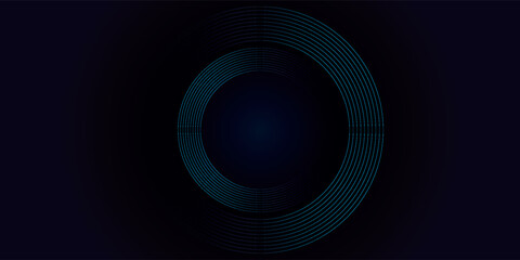 Futuristic glowing pixelated digital ring with dark teal and blue hues.
