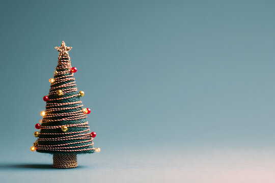 christmas tree on a blue background