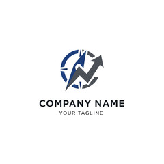 Compass Arrow Logo Design for Business Success and Strategic Direction.