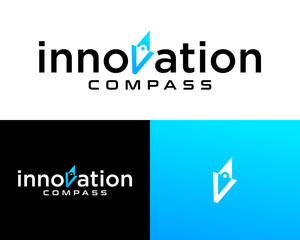 A modern geometric v and compass wordmark design for adventure enthusiasts.



