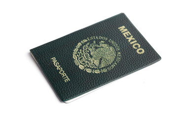 Mexican passport on a white background