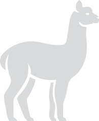 Stylized llama illustration on white background animal, Cute llama vector design for farm animal artwork