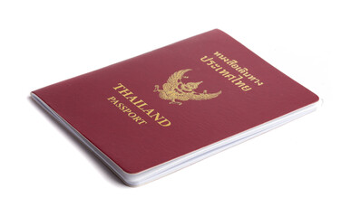 Thai passport on a white background