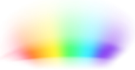 Rainbow Shape arch realistic isolated on white transparent background. Colorful light and bright design element. Symbol of rain, sky, clear, nature. rainbow with transparent effect