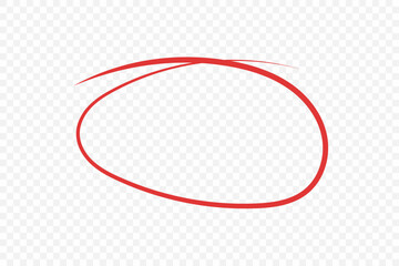 Red circle for highlighting and emphasizing 