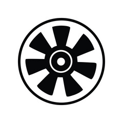 Obraz premium Simple and striking line art icon representing a video player or camera film reel, perfect for digital media and content creation