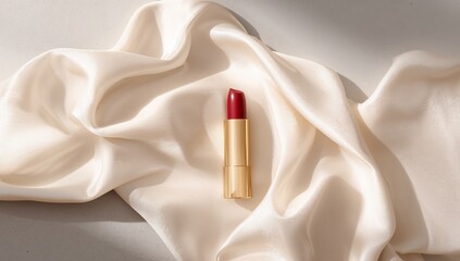Crimson Kiss on Ivory Waves, A Study in Texture and Light, Serene Composition.