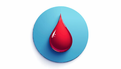Obraz premium vector icon of a drop of blood inside a blue circle, symbolizing diabetes awareness (3)