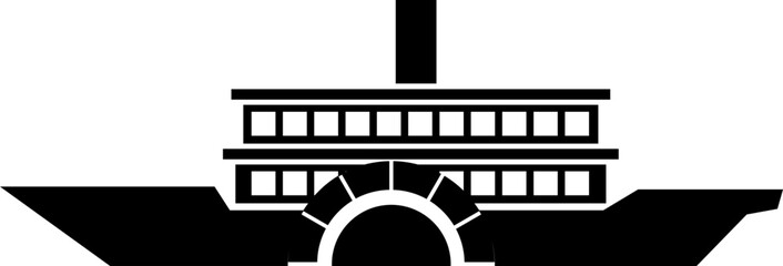 Passenger Cruise Ship Silhouette Vector