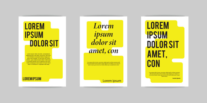 Template design with shapes for events, companies or business. Colorful squiggles lines design for poster, cover or background. Set of vector illustrations in eps 10.