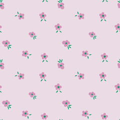 ditsy pattern with small pink flowers
