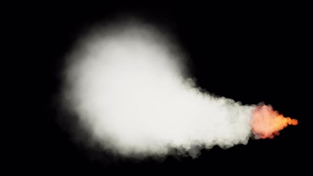 Missile AGM-114 Smoke On Alpha Loop