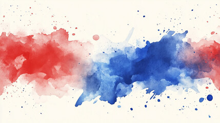 
Watercolor splash effect in red, white, and blue, Independence Day of the Czech Republic.

