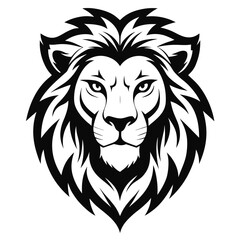 lion head mascot vector illustration of wild animal face design
