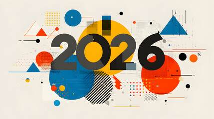 Obraz premium Glittering Celebration Welcoming the Bright and Festive New Year 2026