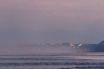 Fototapeta premium Colorful sunrise at ocean coast of Bali