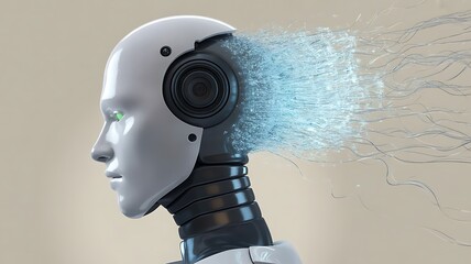 Artificial intelligence robot head ai technology machine learning