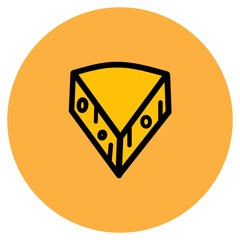 Vector Graphic of Cheese on Orange Background