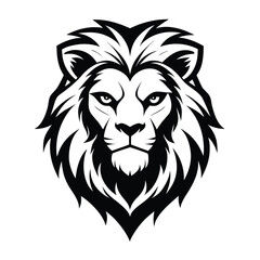 lion head vector illustration with wild animal face