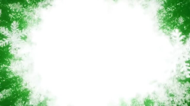 Green Screen snowflake wipe transition scene 4 with distortion, overlay, glitch, static noise, scan lines on black background, 4k animated video loop