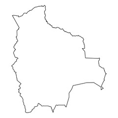 Bolivia Vector Map Outline | Editable Bolivia SVG Line Art | Minimalist Country Map for Design & Education
