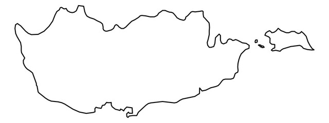 Cyprus Vector Map Outline | Editable Cyprus SVG Line Art | Minimalist Country Map for Design & Education