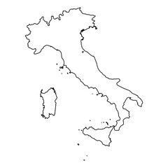Italy Vector Map Outline | Editable Italy SVG Line Art | Minimalist Country Map for Design & Education
