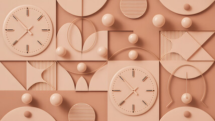 Clock Creative Pattern Time Concept Background Design