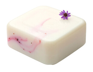 Plain White Bar of Soap Isolated on a Clean White Background