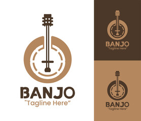 Banjo Logo Modern Minimalist Instrument Identity