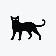 Cat vector black