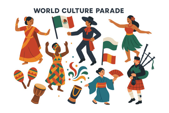 Celebration of global cultures: diverse traditional dance and music from around the world