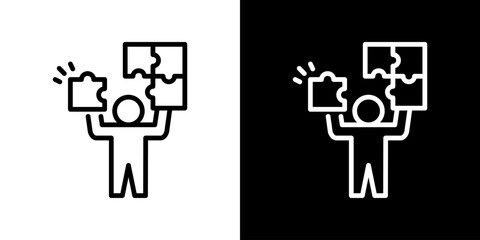 Obraz premium Problem Solving Icon Line Styles Vector Illustration 