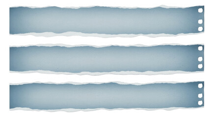Three torn paper strips,perfect for adding a distressed or vintage look