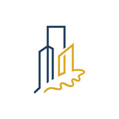 minimalist and simple building logo