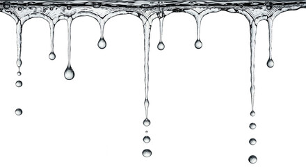 Closeup of melting icicles, capturing the beauty of winters thaw and the transition to warmer weather