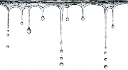 Closeup of melting icicles, capturing the beauty of winters thaw and the transition to warmer weather