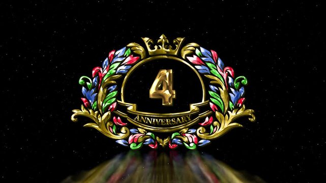 ロイヤルゴールドと宝石装飾の4thアニバーサリー - 企業イベント・誕生日オープニング