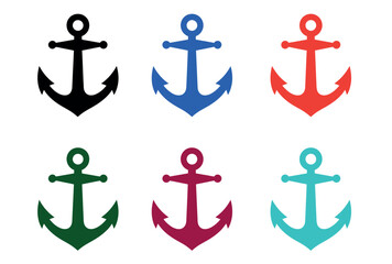 Powerful Ship Anchor Icon Vector Illustration. Symbolizing Strength, Stability, and Security at sea. Ideal graphic for Marine, Sailing, Nautical Branding, and Logo Design projects.