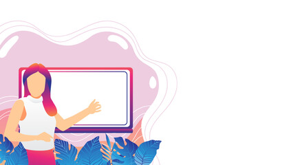 LANDING PAGE DESIGN WITH FLAT ILLUSTRATION STYLE 08