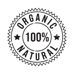 100 percent organic natural seal stamp badge emblem label