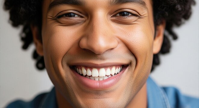 Biracial Man Radiating Success on SunKissed Beach, Showcasing a Brilliant Smile Ideal for Corporate Websites and Business Presentations.
