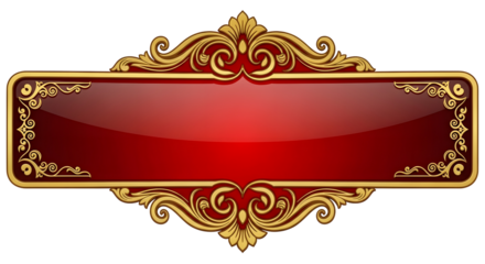 3D luxury ornate rectangle decorative