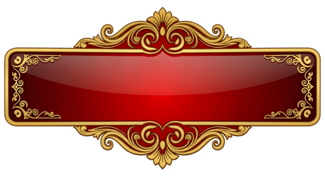 3D luxury ornate rectangle decorative