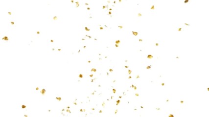Premium Shimmering Texture with gold confetti particles pack on white background luma matte channel distortion, green screen overlay, glitch, static noise, scan lines black background, 4k animated - Powered by Adobe