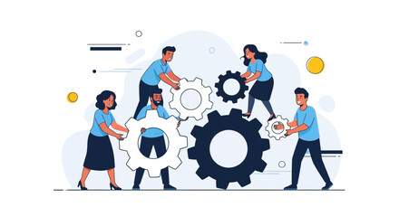 Teamwork And Collaboration: Joining Gears To Achieve Unified Goals And Success