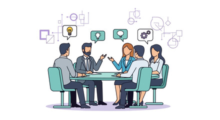 Teamwork And Discussion Around Corporate Strategy And Business Development Planning