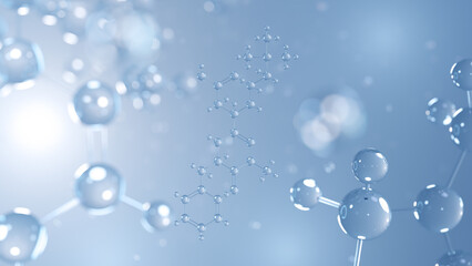 neotame molecular structure 3d, artificial sweetener structural chemical formula view from a microscope